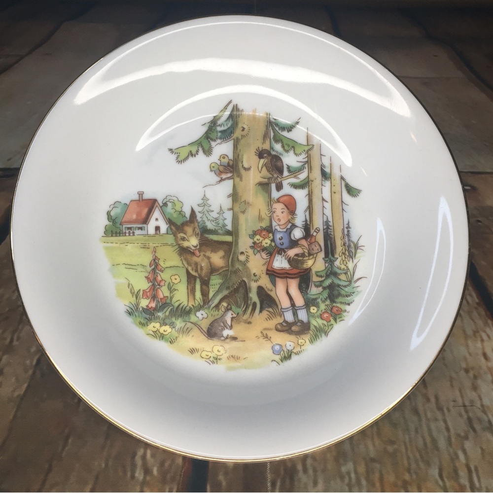 Vintage Kahla Little Red Riding Hood Children’s Bowl Made in GDR Wedt Germany